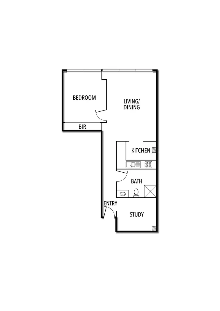 Floorplan of Homely apartment listing, 28/88 Franklin Street, Melbourne VIC 3000