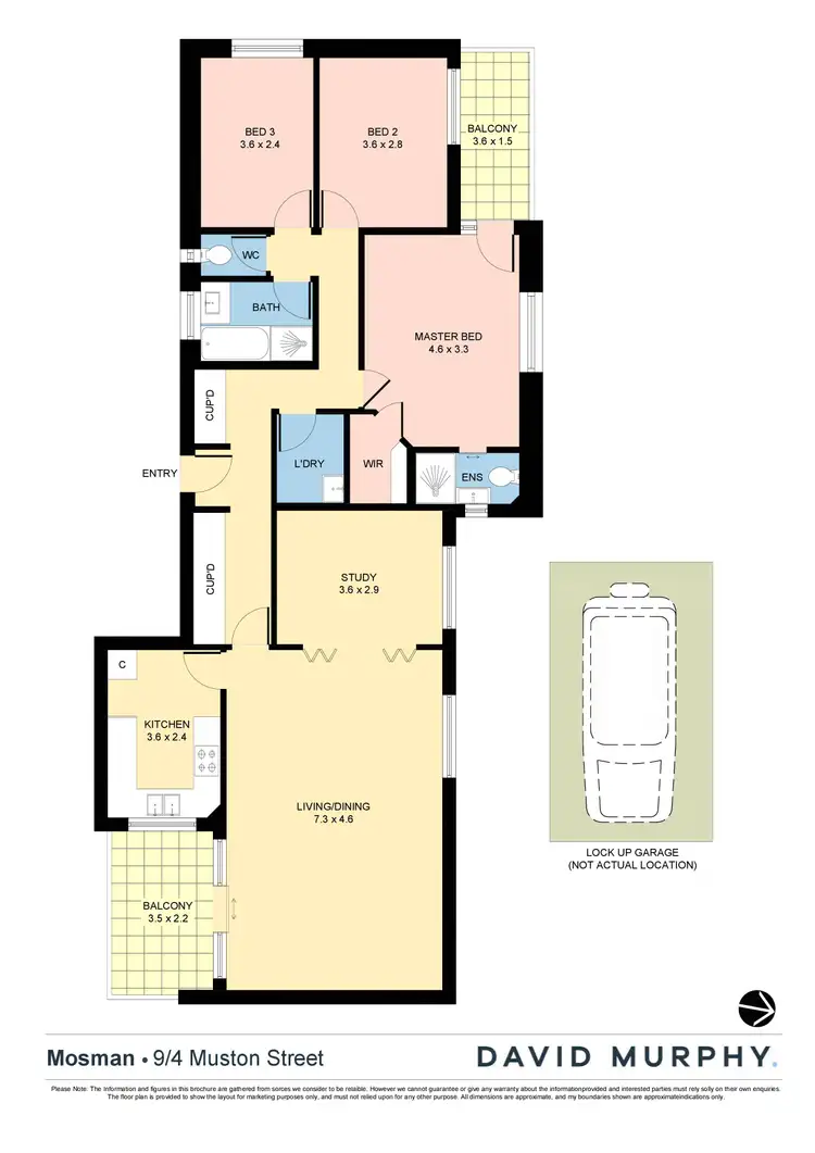 Floorplan of Homely apartment listing, 9/4 Muston Street, Mosman NSW 2088