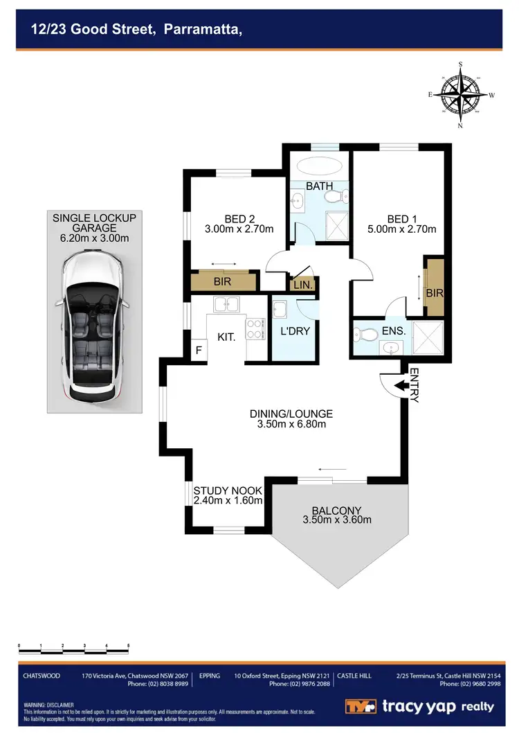 Floorplan of Homely unit listing, 12/23 Good Street, Parramatta NSW 2150