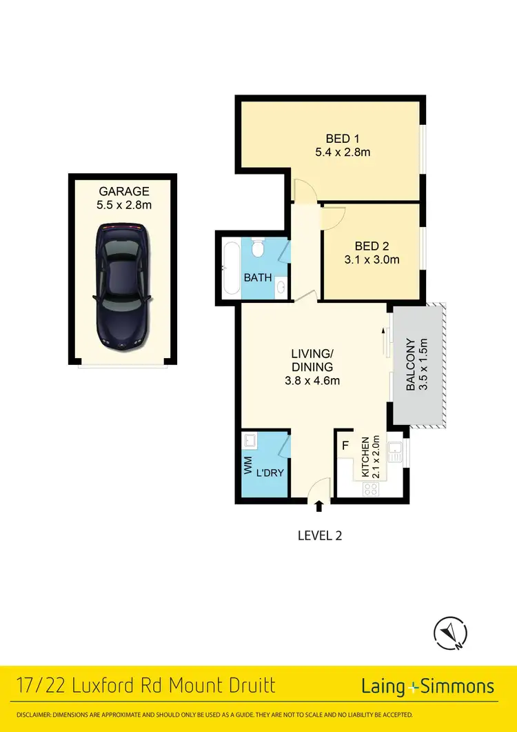 Floorplan of Homely unit listing, 17/22 Luxford Road, Mount Druitt NSW 2770