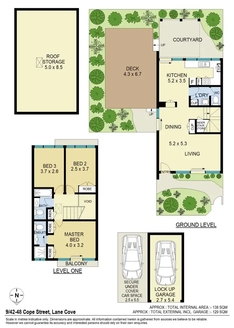 Floorplan of Homely townhouse listing, 9/42 Cope Street, Lane Cove NSW 2066