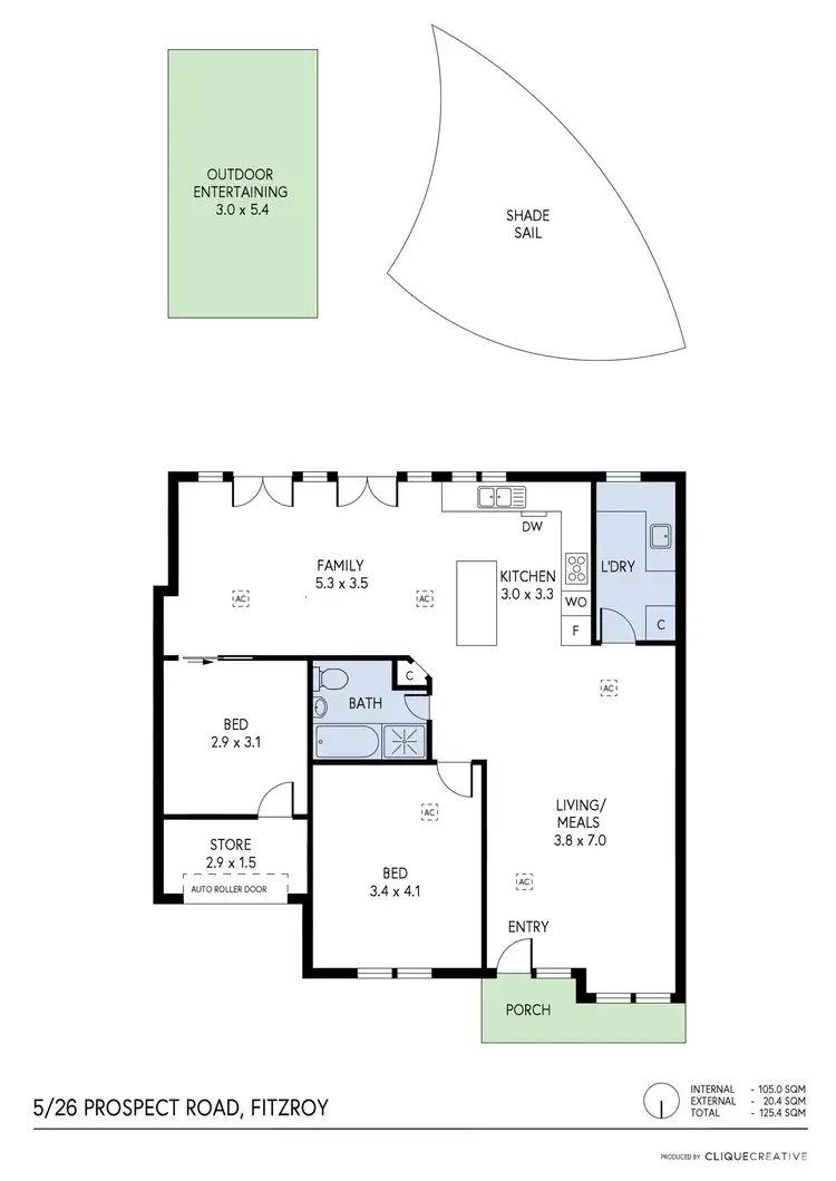Floorplan of Homely unit listing, 5/26 Prospect Road, Fitzroy SA 5082