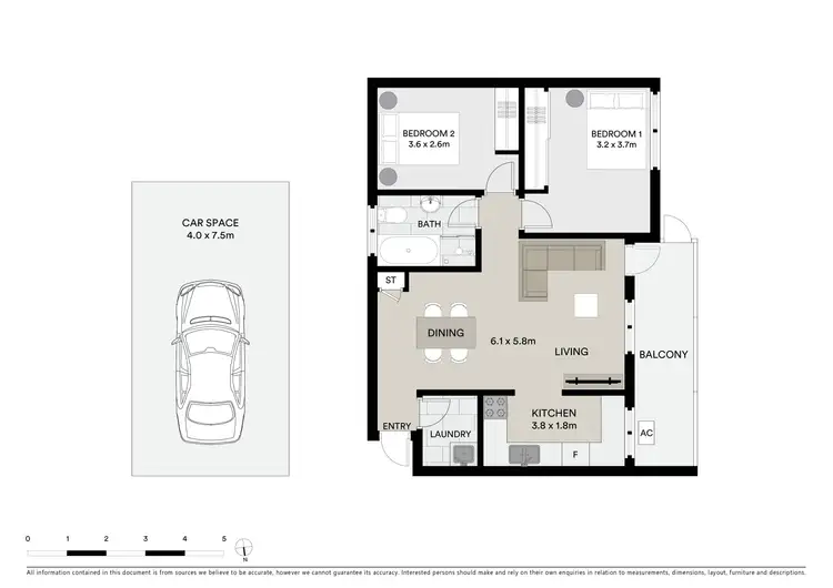 Floorplan of Homely apartment listing, 1/142 Chuter Avenue, Sans Souci NSW 2219