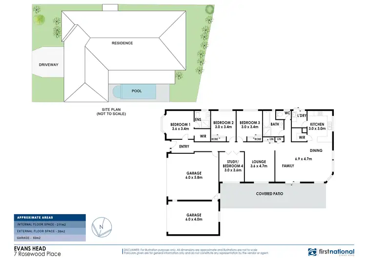 Floorplan of Homely house listing, 7 Rosewood Place, Evans Head NSW 2473