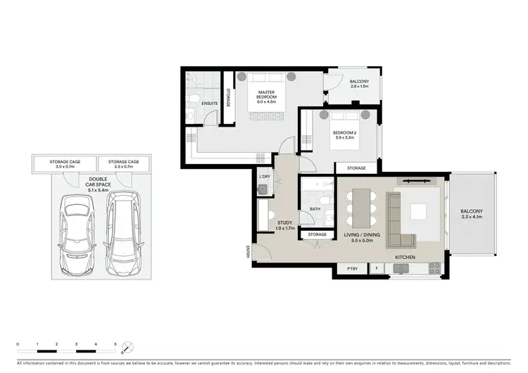 Floorplan of Homely apartment listing, 6203/1 Nield Avenue, Greenwich NSW 2065