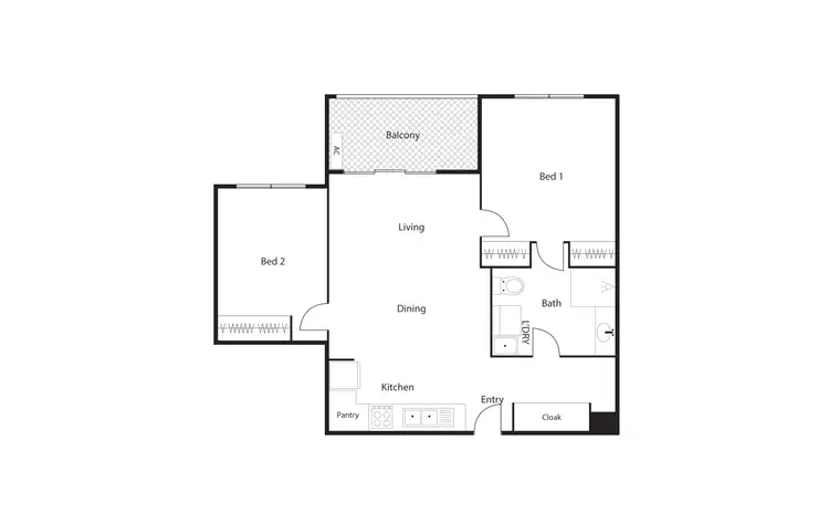 Floorplan of Homely unit listing, 22/5 Verdon Street, O'connor ACT 2602