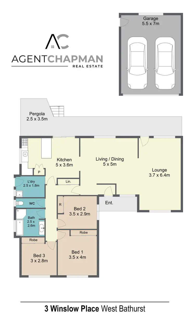 Floorplan of Homely house listing, 3 Winslow Place, West Bathurst NSW 2795