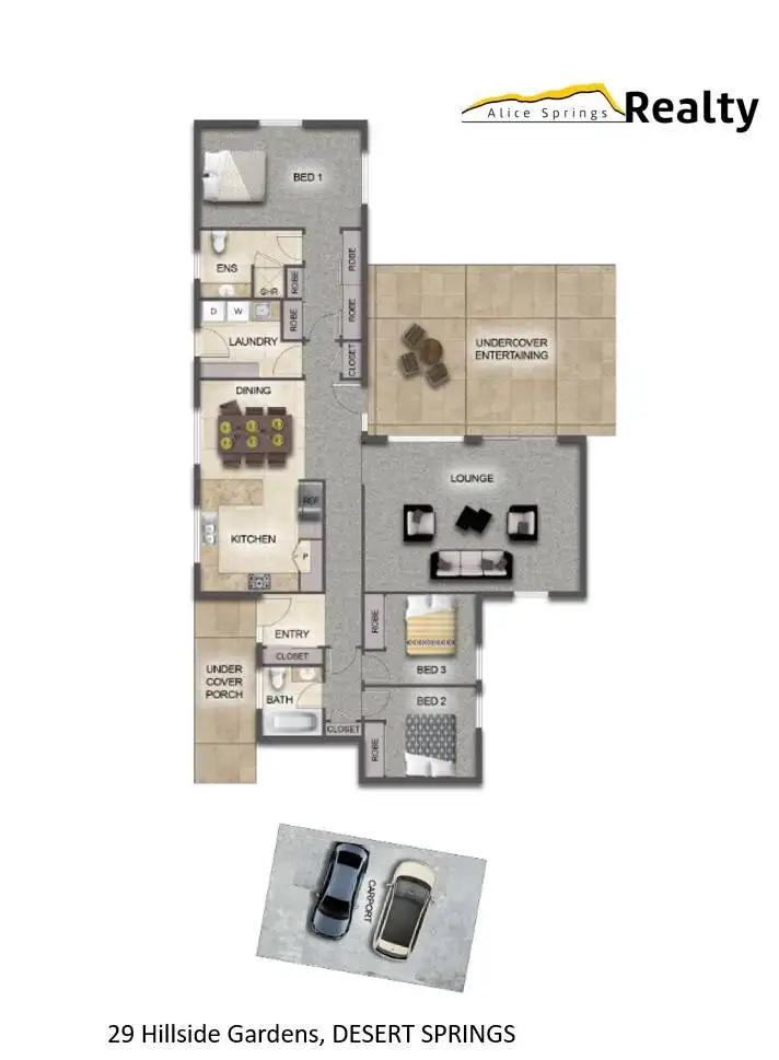 Floorplan of Homely house listing, 29 Hillside Gardens, Desert Springs NT 870
