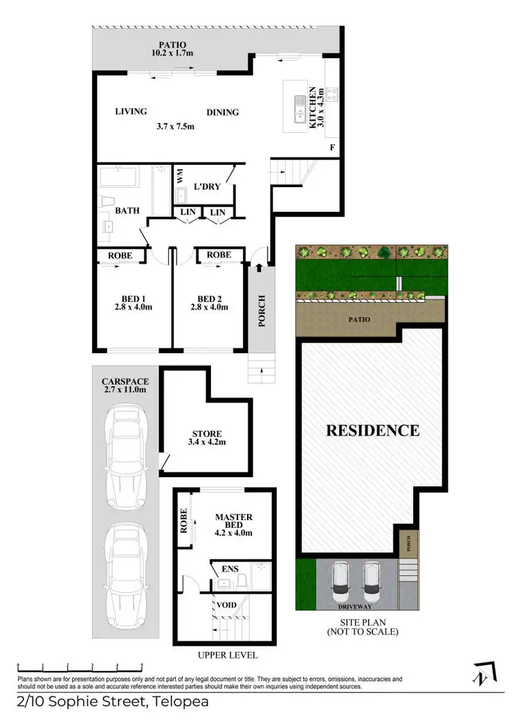 Floorplan of Homely townhouse listing, 2/10 Sophie Street, Telopea NSW 2117