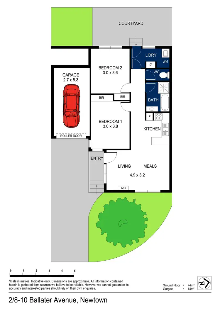 Floorplan of Homely unit listing, 2/8-10 Ballater Avenue, Newtown VIC 3220