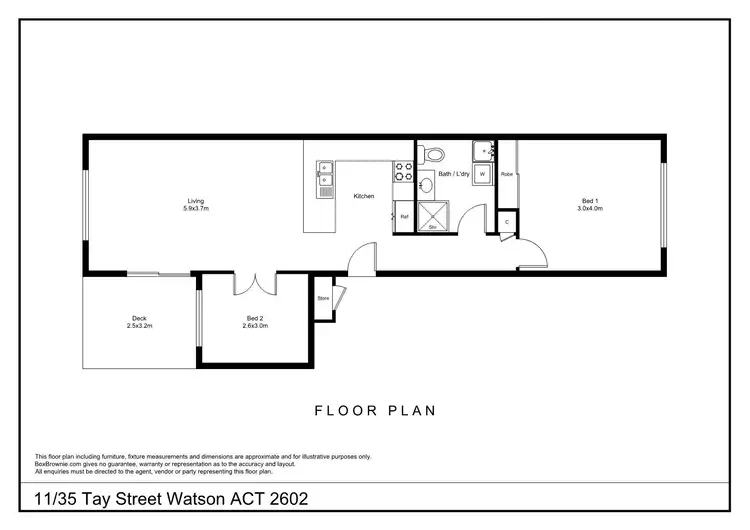 Floorplan of Homely apartment listing, 11/35 Tay Street, Watson ACT 2602