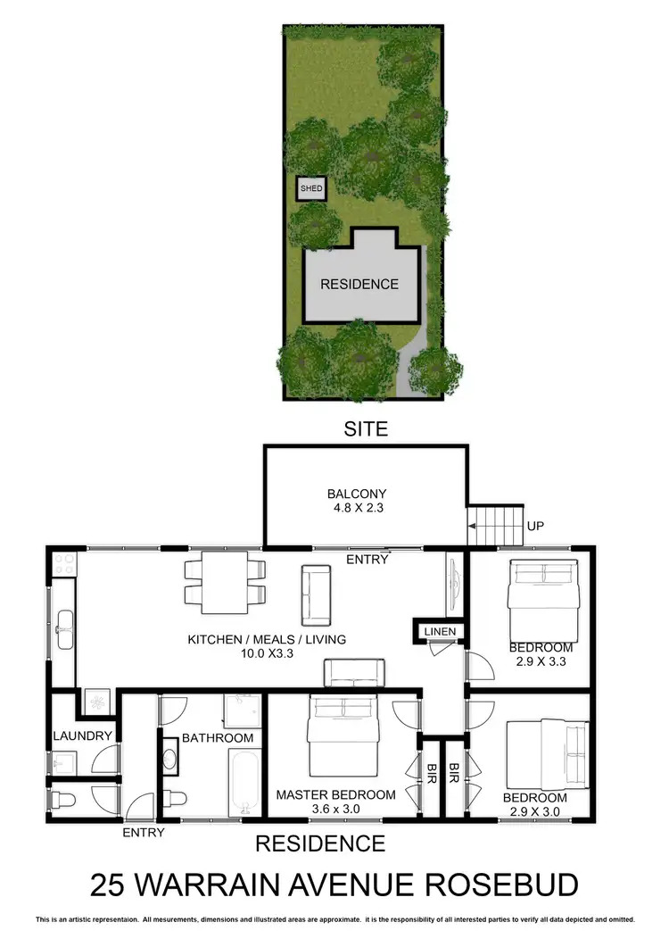 Floorplan of Homely house listing, 25 Warrain Avenue, Rosebud VIC 3939