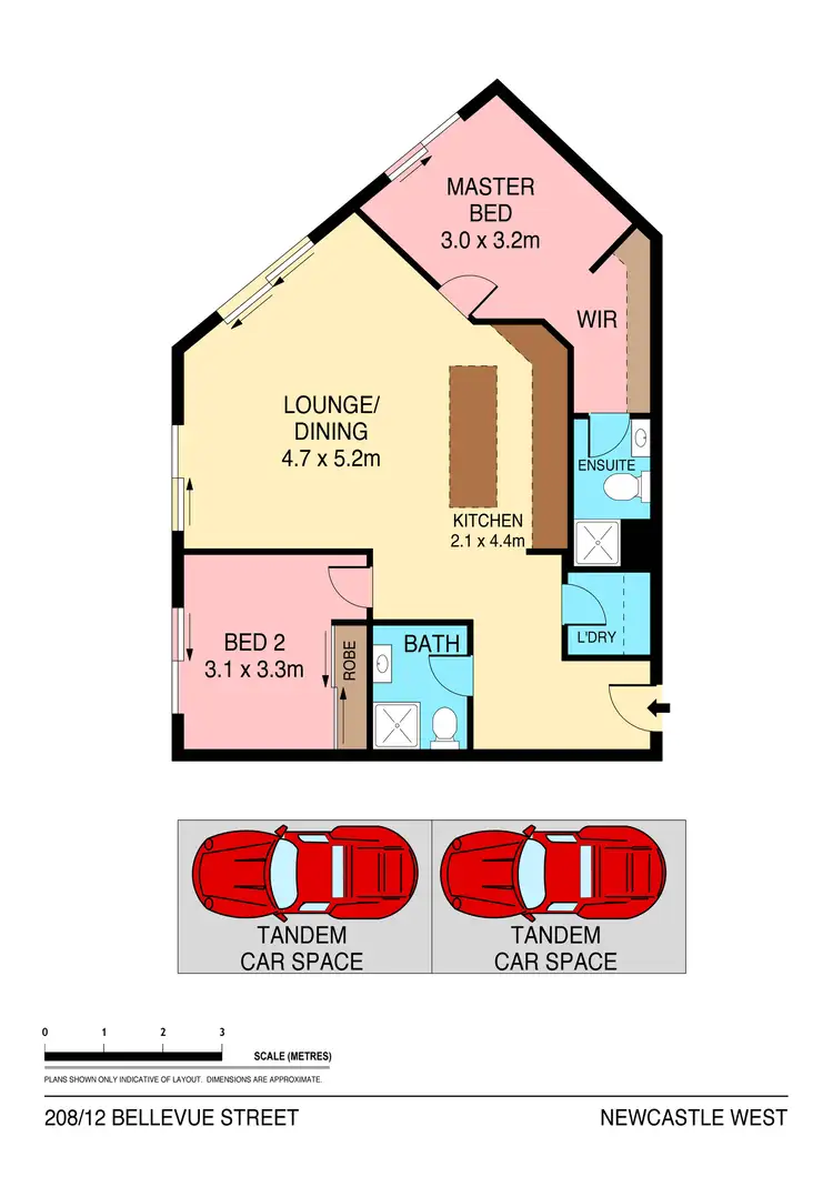 Floorplan of Homely apartment listing, 208/12 Bellevue Street, Newcastle NSW 2300