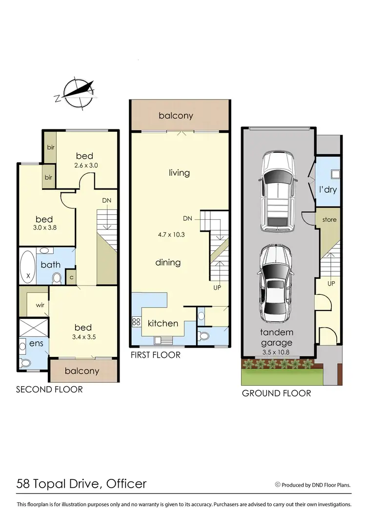 Floorplan of Homely townhouse listing, 58 Topal Drive, Officer VIC 3809