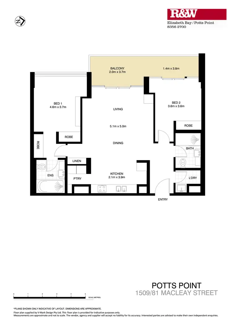 Floorplan of Homely unit listing, 1509/81 Macleay Street, Potts Point NSW 2011
