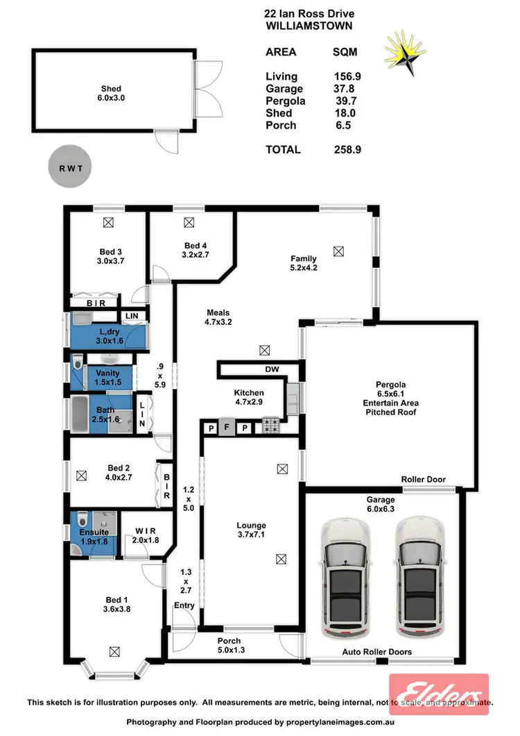 Floorplan of Homely house listing, 22 Ian Ross Drive, Williamstown SA 5351