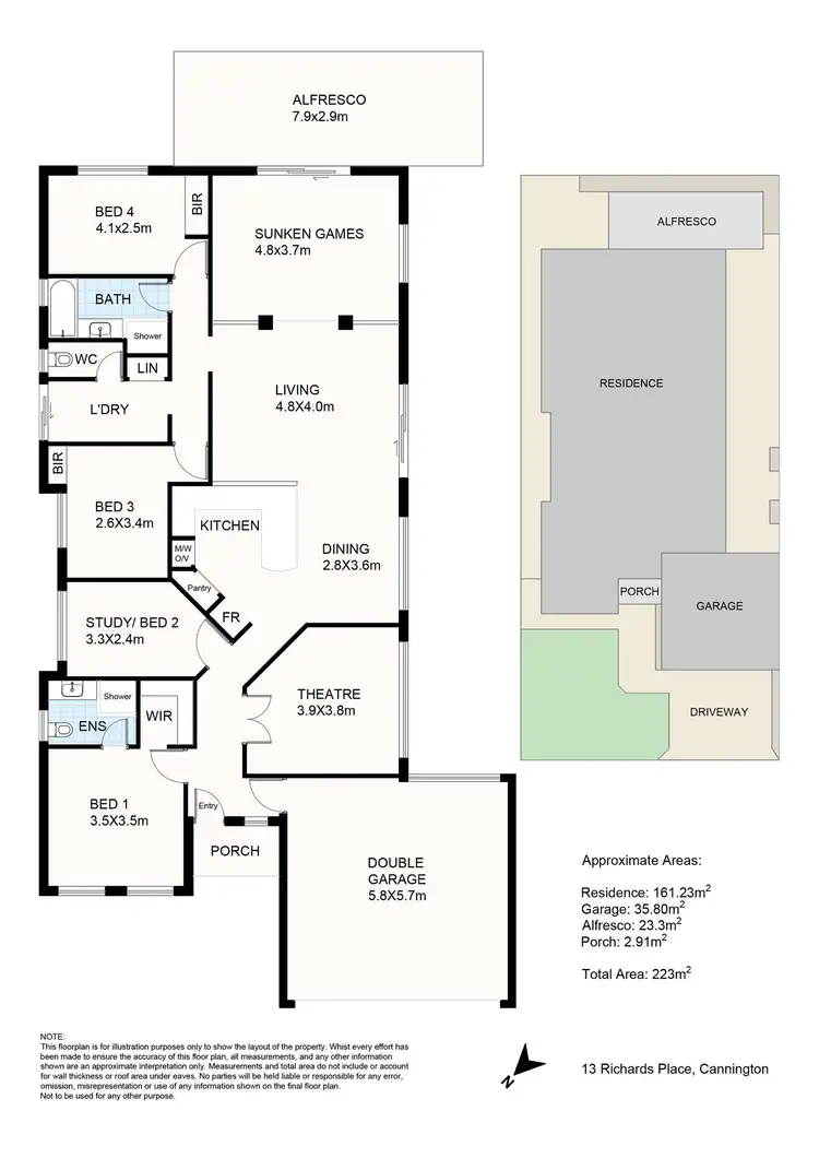 Floorplan of Homely house listing, 13 Richards Place, Cannington WA 6107