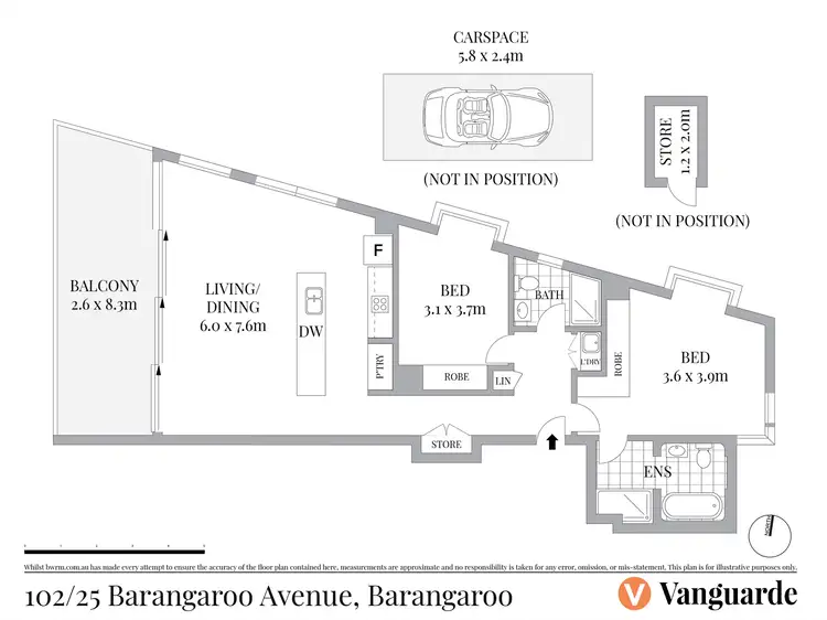 Floorplan of Homely apartment listing, 102/25 Barangaroo Avenue, Barangaroo NSW 2000