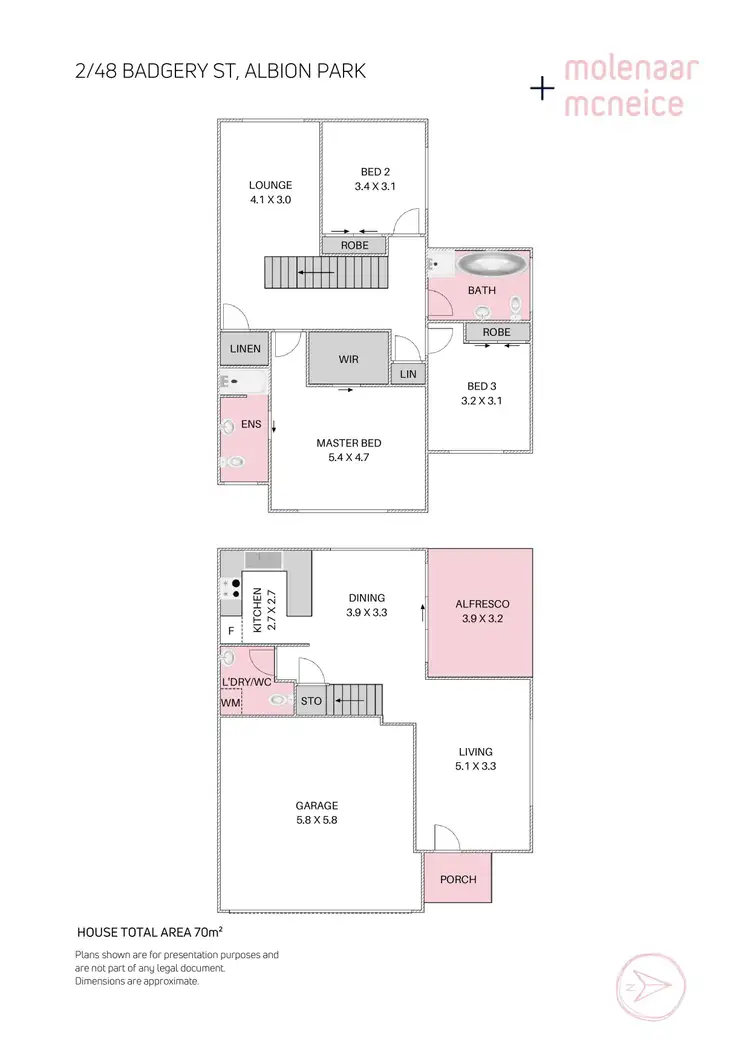 Floorplan of Homely townhouse listing, 2/48 Badgery Street, Albion Park NSW 2527