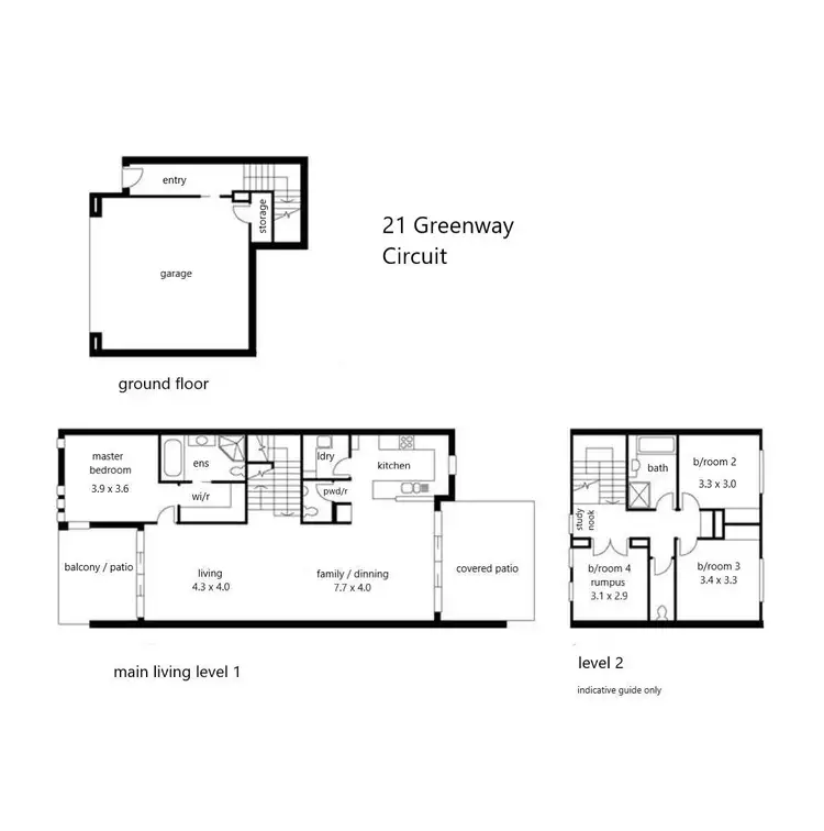 Floorplan of Homely townhouse listing, 50/21 Greenway Circuit, Mount Ommaney QLD 4074