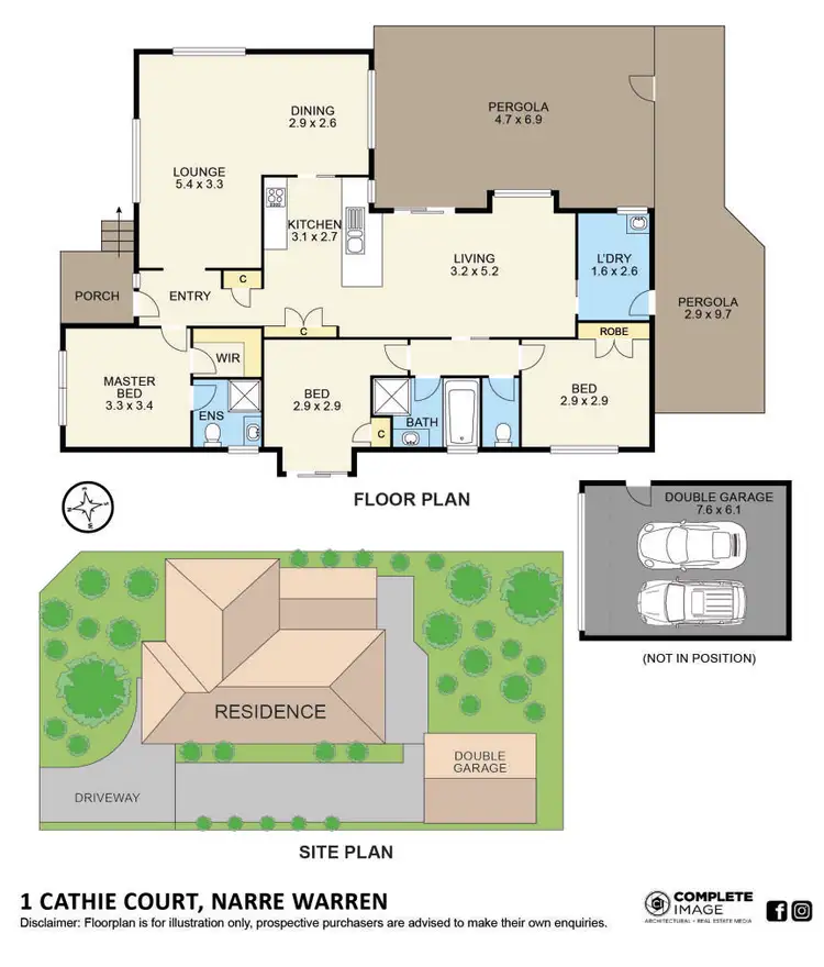 Floorplan of Homely house listing, 1 Cathie Court, Narre Warren VIC 3805