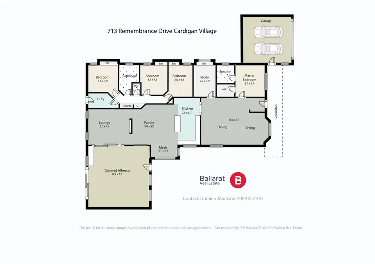 Floorplan of Homely house listing, 713 Remembrance Drive, Cardigan Village VIC 3352
