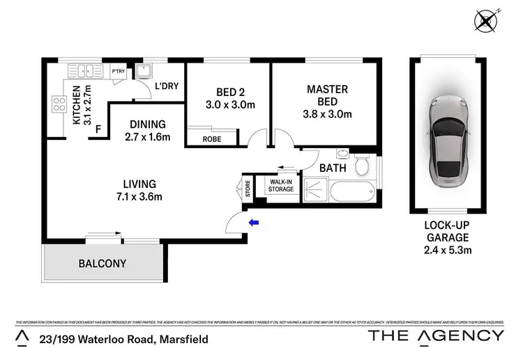 Floorplan of Homely unit listing, 23/199 Waterloo Road, Marsfield NSW 2122
