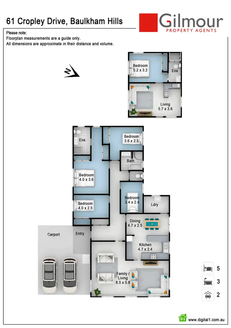 Floorplan of Homely house listing, 61 Cropley Drive, Baulkham Hills NSW 2153