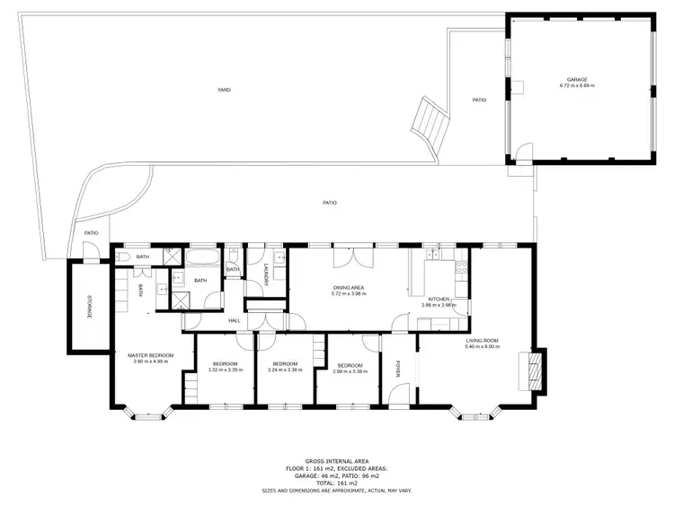 Floorplan of Homely house listing, 3 Stapleton Court, Wodonga VIC 3690