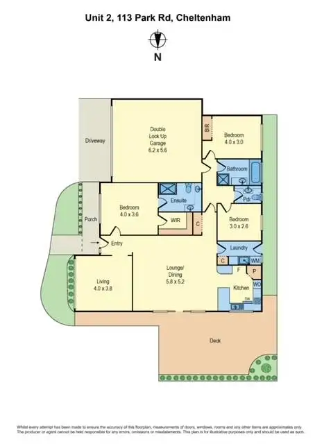 Floorplan of Homely unit listing, 2/113 Park Road, Cheltenham VIC 3192