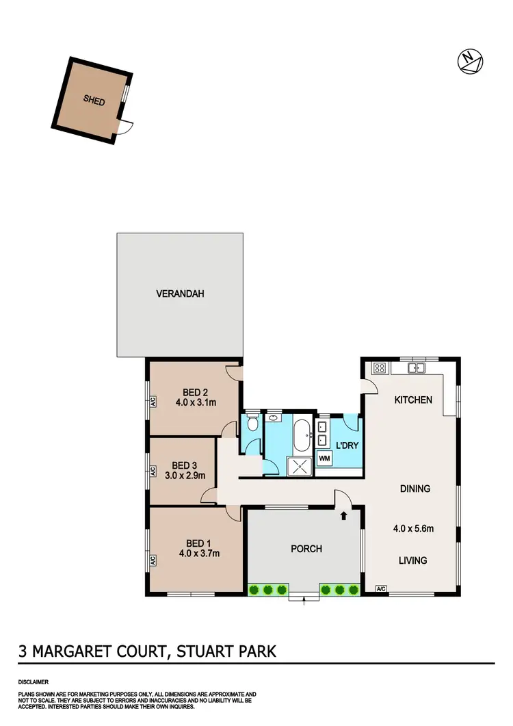 Floorplan of Homely house listing, 3 Margaret Court, Stuart Park NT 820