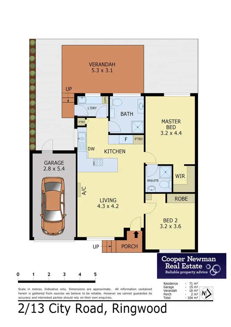 Floorplan of Homely unit listing, 2/13 City Road, Ringwood VIC 3134