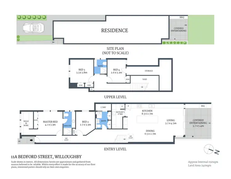 Floorplan of Homely semi-detached listing, 11A Bedford Street, Willoughby NSW 2068