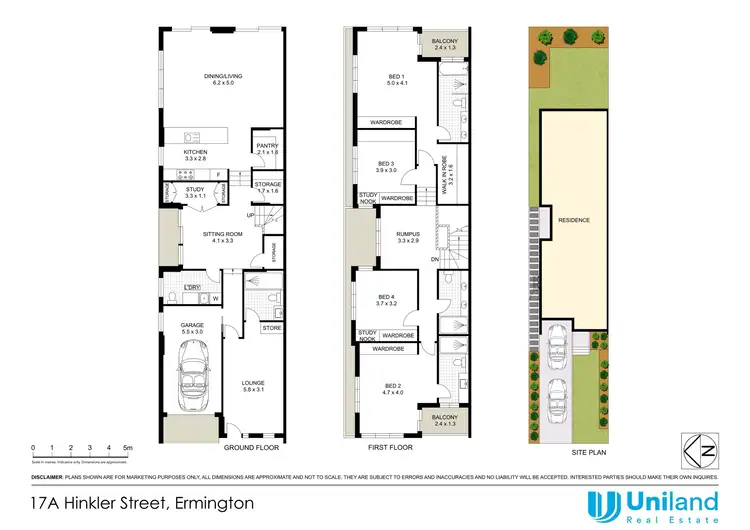 Floorplan of Homely semi-detached listing, 17A Hinkler Street, Ermington NSW 2115