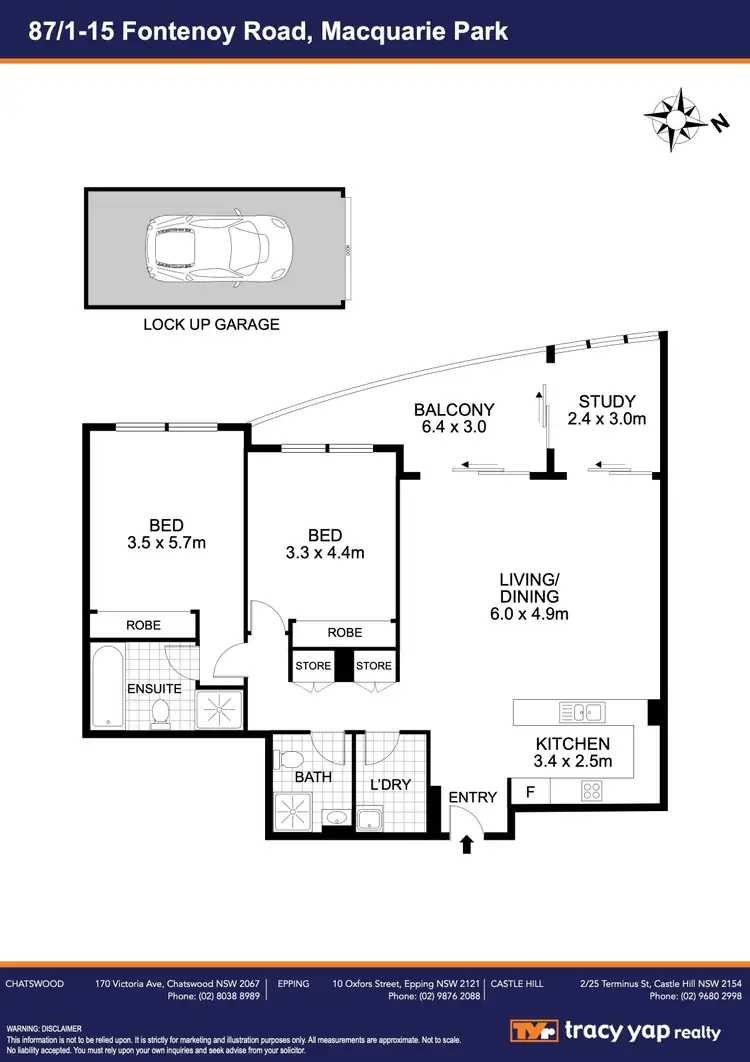 Floorplan of Homely apartment listing, 87/1-15 Fontenoy Road, Macquarie Park NSW 2113