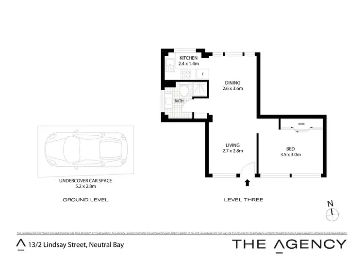 Floorplan of Homely apartment listing, 13/2 Lindsay Street, Neutral Bay NSW 2089