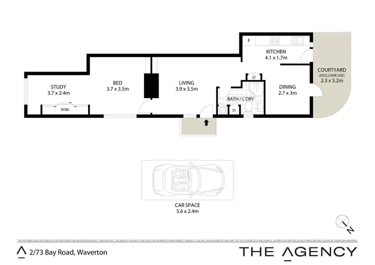 Floorplan of Homely apartment listing, 2/73 Bay Road, Waverton NSW 2060