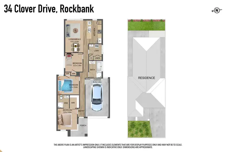 Floorplan of Homely house listing, 34 Clover Drive, Rockbank VIC 3335