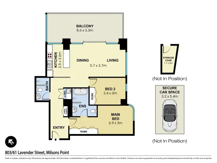 Floorplan of Homely apartment listing, 803/61 Lavender Street, Milsons Point NSW 2061