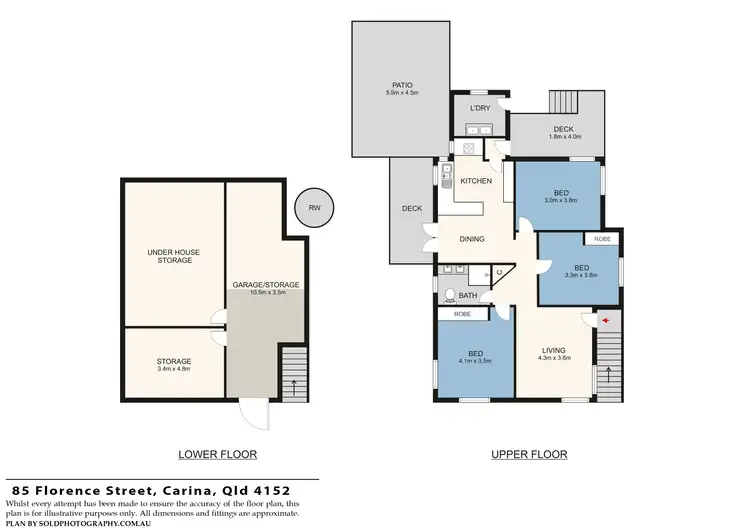 Floorplan of Homely house listing, 85 Florence Street, Carina QLD 4152