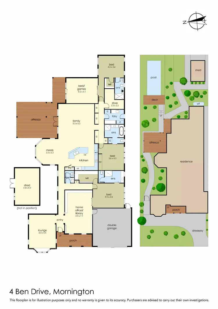 Floorplan of Homely house listing, 4 Ben Drive, Mornington VIC 3931