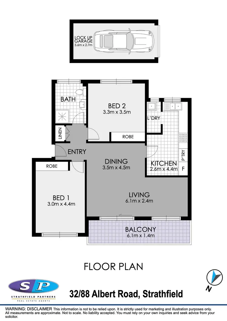 Floorplan of Homely apartment listing, 32/88-92 Albert Road, Strathfield NSW 2135