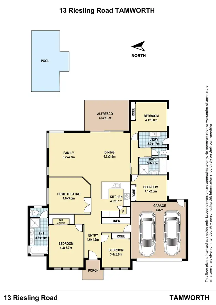 Floorplan of Homely house listing, 13 Riesling Road, Tamworth NSW 2340