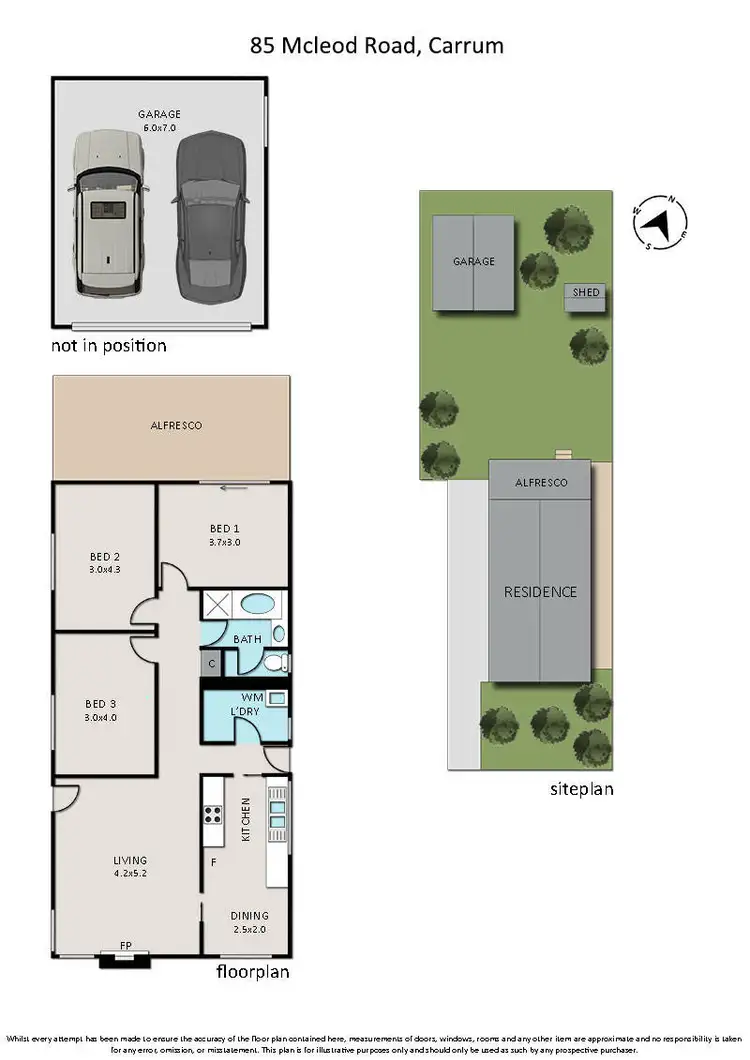 Floorplan of Homely house listing, 85 McLeod Road, Carrum VIC 3197