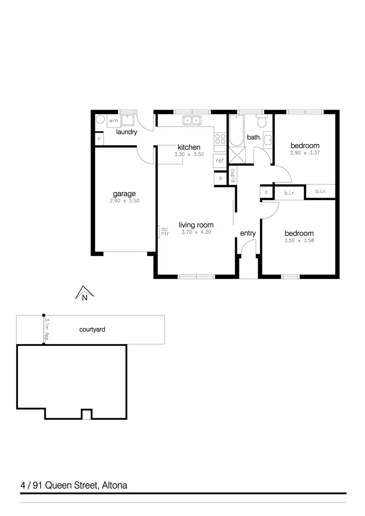 Floorplan of Homely unit listing, 4/91 Queen Street, Altona VIC 3018