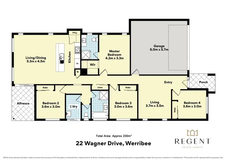 Floorplan of Homely house listing, 22 Wagner Drive, Werribee VIC 3030