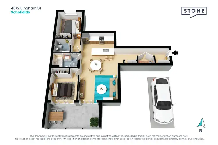 Floorplan of Homely apartment listing, 46/2 Bingham Street, Schofields NSW 2762