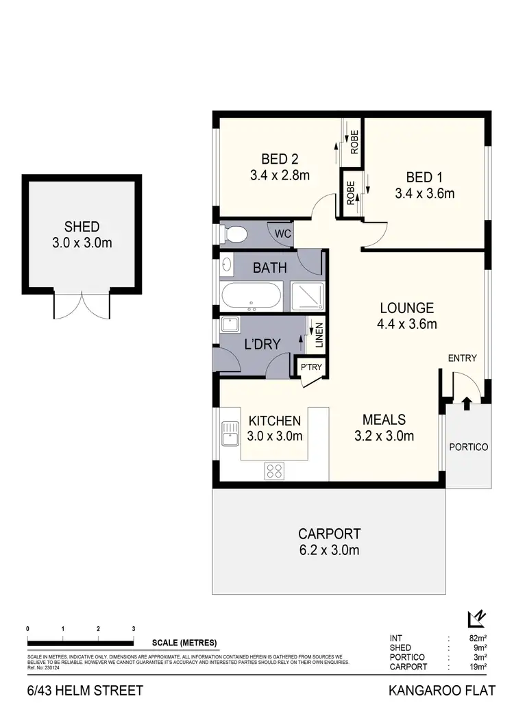 Floorplan of Homely unit listing, 6/43 Helm Street, Kangaroo Flat VIC 3555