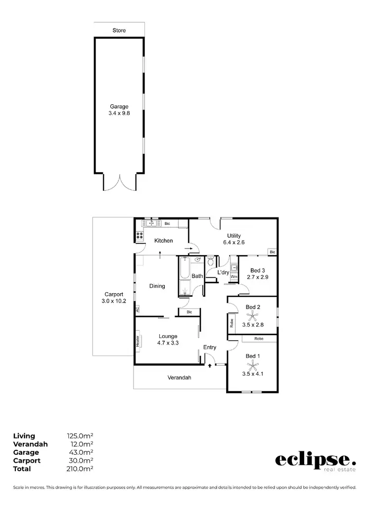 Floorplan of Homely house listing, 35 Elizabeth Street, Evandale SA 5069