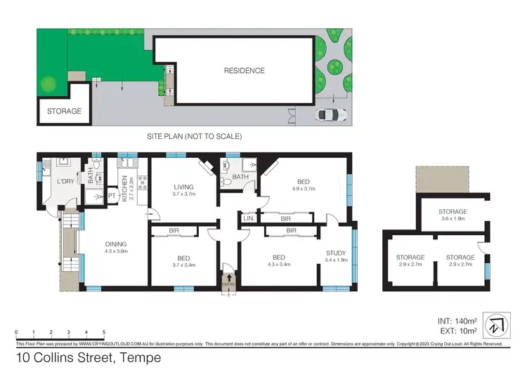 Floorplan of Homely house listing, 10 Collins Street, Tempe NSW 2044